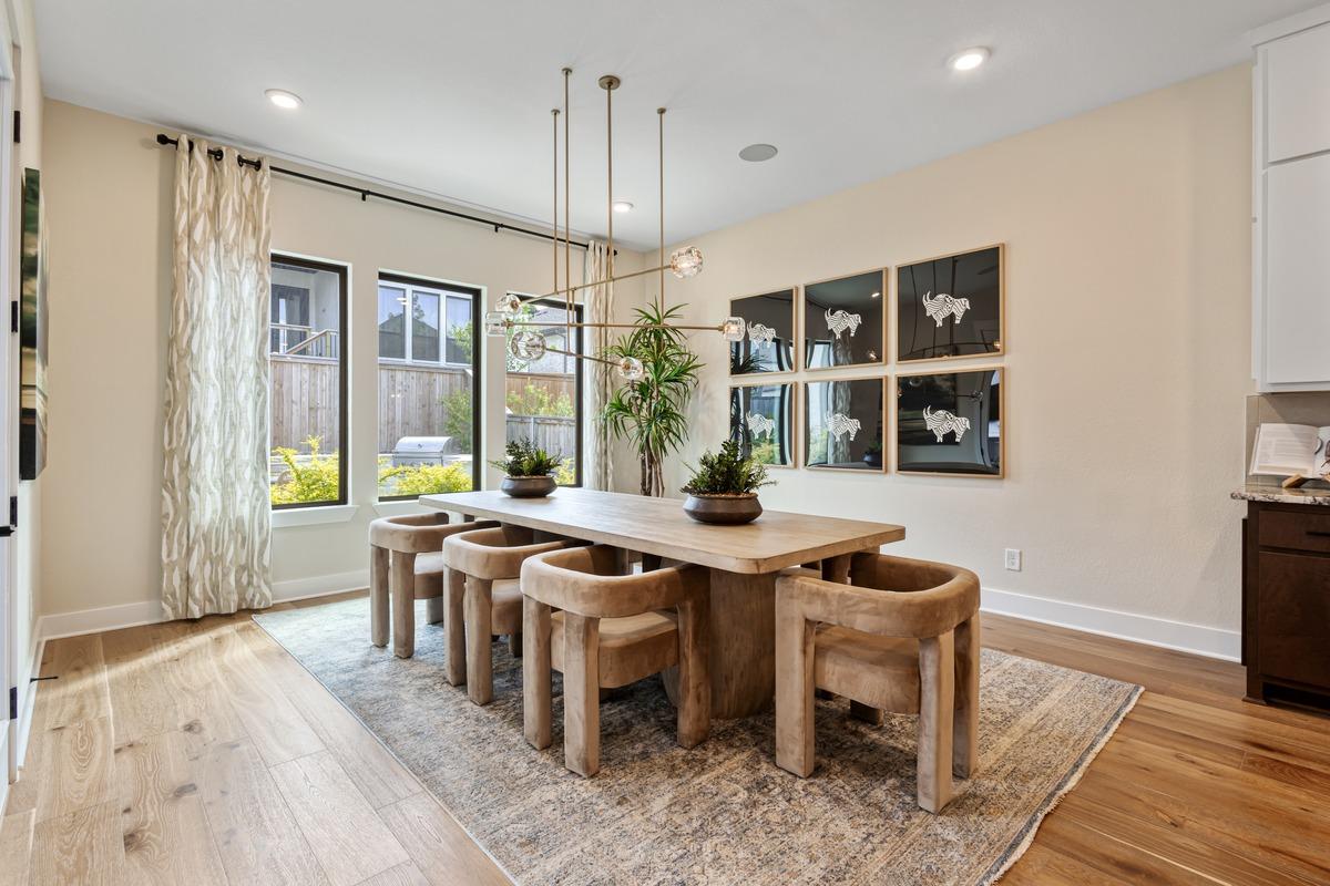 Staged living room with natural light